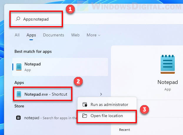 Create Notepad desktop shortcut Windows 11