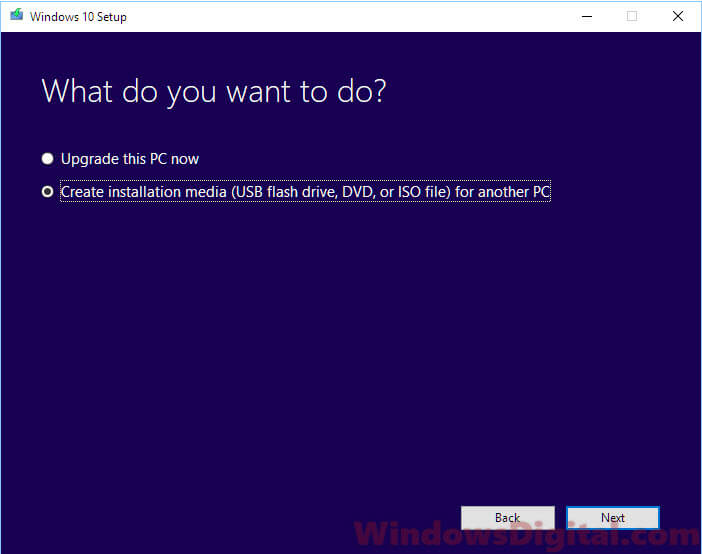Create Windows 10 installation media
