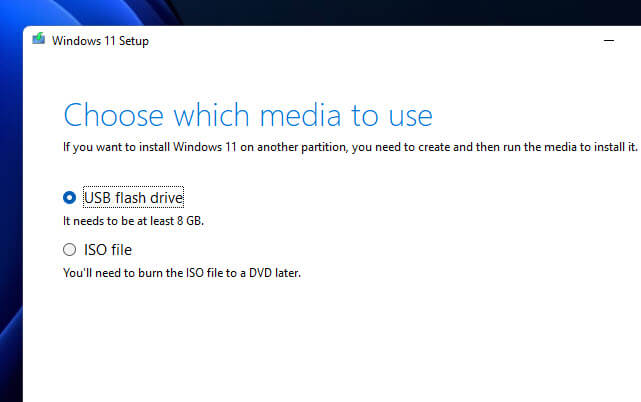 Create Windows 11 Bootable USB installation drive