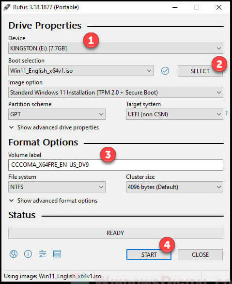 Create Windows 11 USB bootable