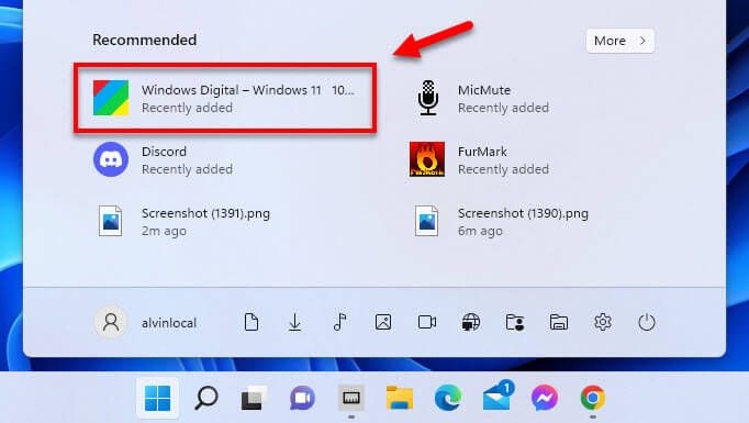 Create website shortcut on start menu Windows 11