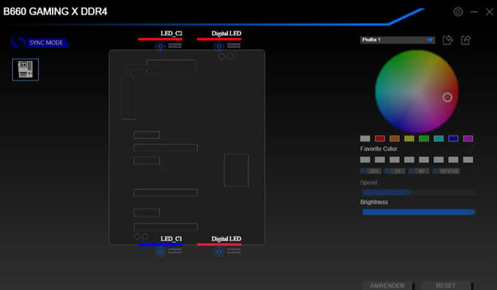 Customizing ARGB lightning motherbaord software