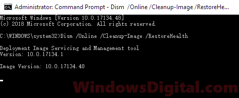 DISM tool to fix potential database Windows 10 Update error 2018