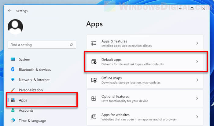 Default Apps Windows 11