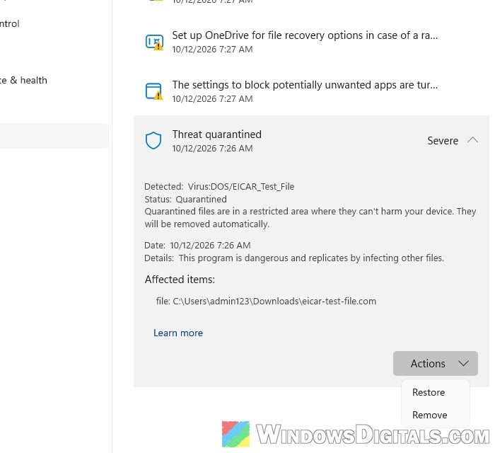 Defender Asks to Restart to Remove Threats, but They're Still There on Windows 11