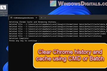 Delete Chrome History and Cache Permanently using CMD