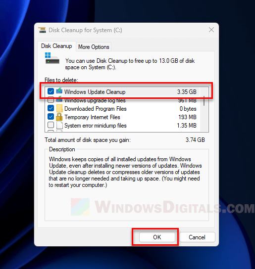 Delete Windows Update Files from C: Drive