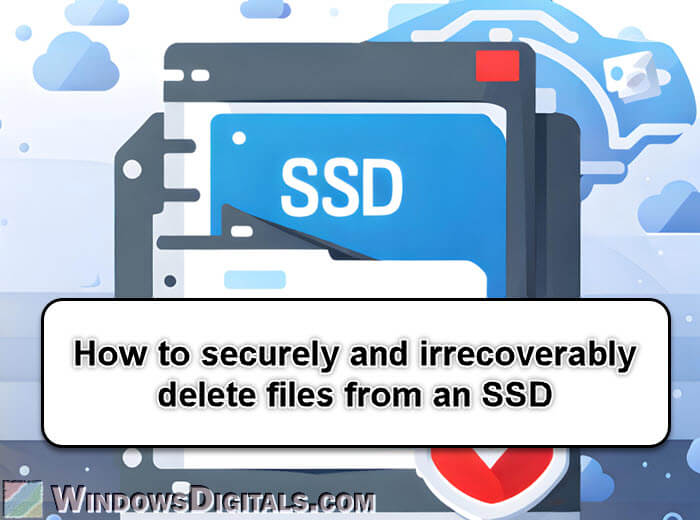 Delete specific files permanently SSD Windows 11 10