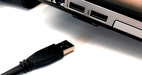 Unplug USB drives from laptop