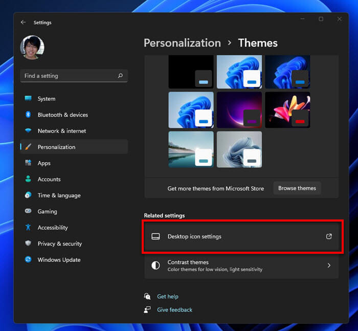 Desktop icon settings Windows 11