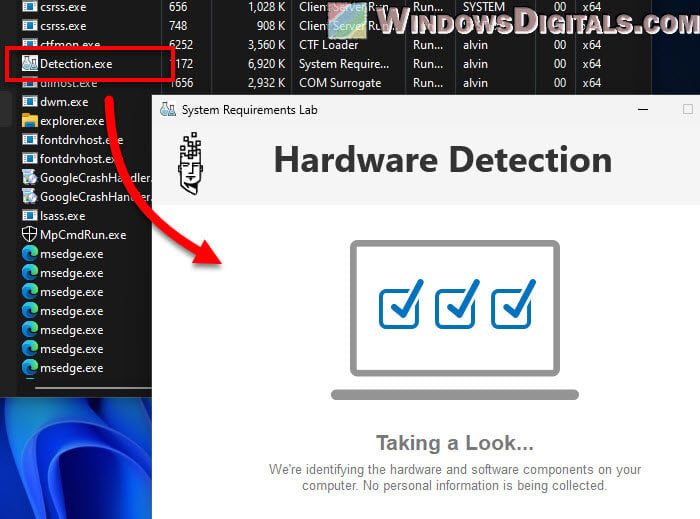 Detection.exe System Requirements Lab