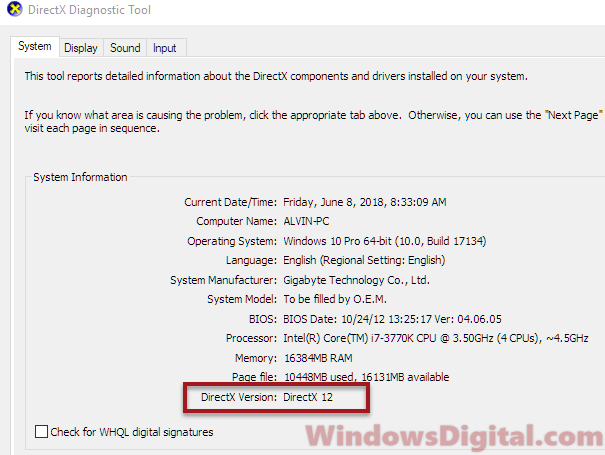 Can you install directx 11 on windows 10