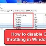 Disable CPU Throttling Windows 11