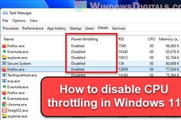 Disable CPU Throttling Windows 11
