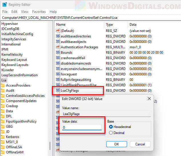 Disable Credential Guard in Windows 11
