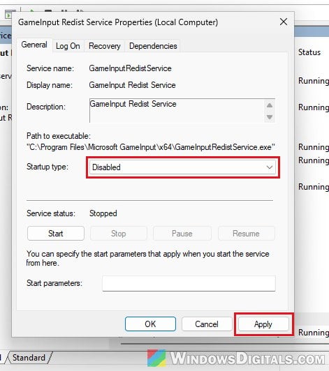 Disable GameInput Redist Service in Windows 11