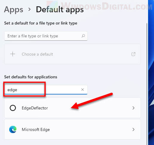 Disable Microsoft Edge as default browser Windows 11