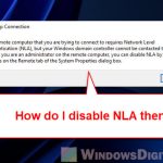 Disable Network Level Authentication in Windows 11 10