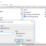 Disable Proxy Settings Registry Windows 10