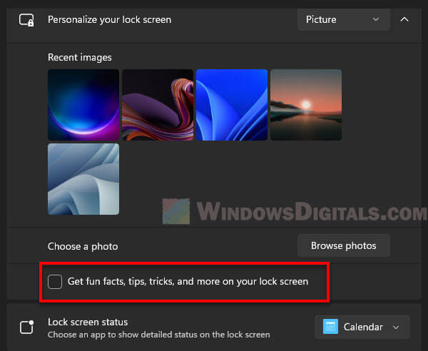 Disable Windows 11 welcome lock screen ads