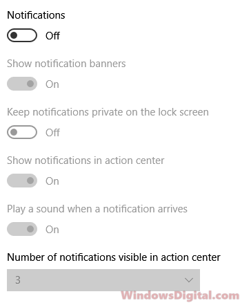 Turn off Dropbox notifications