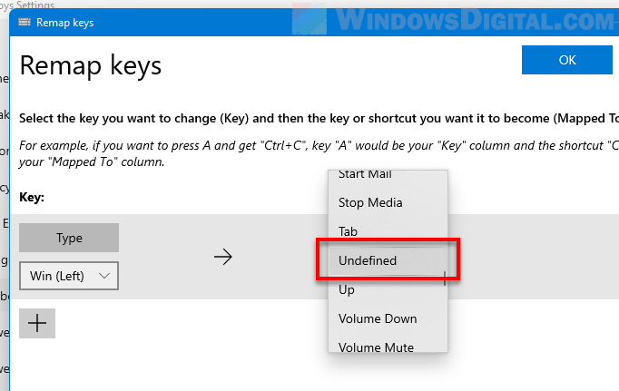 Disable a keyboard key Windows 11