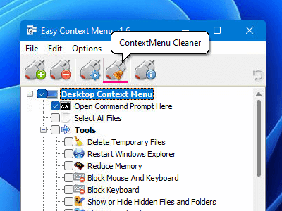 Disable an option from Windows 11 context menu
