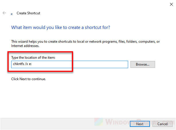 Disable disk checking startup Windows 10