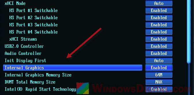 Disable integrated graphics Gigabyte motherboard