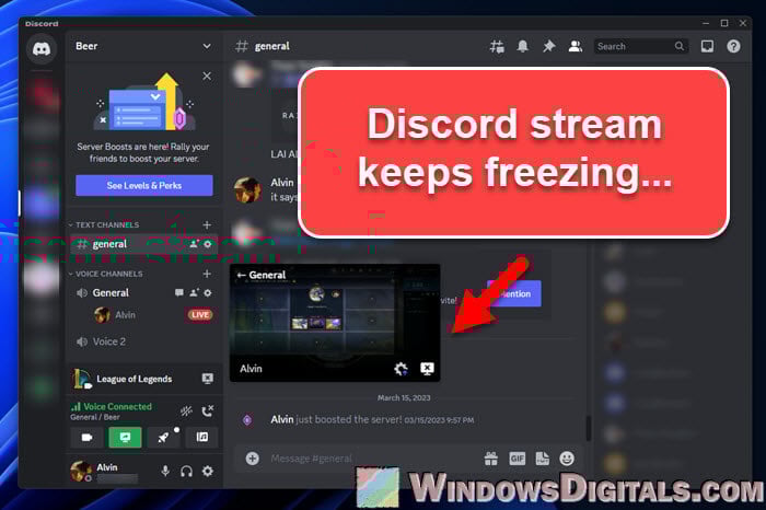 Discord Stream Keeps Freezing