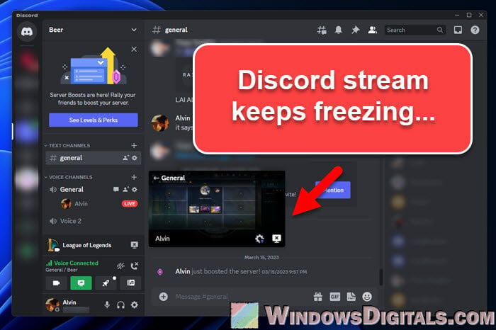 Discord Stream Keeps Freezing