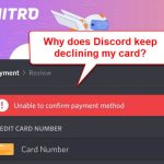 Discord Unable to confirm payment method