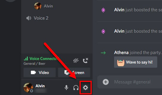 Discord user settings