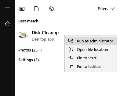 Disk Cleanup Windows 10 delete Windows old folder