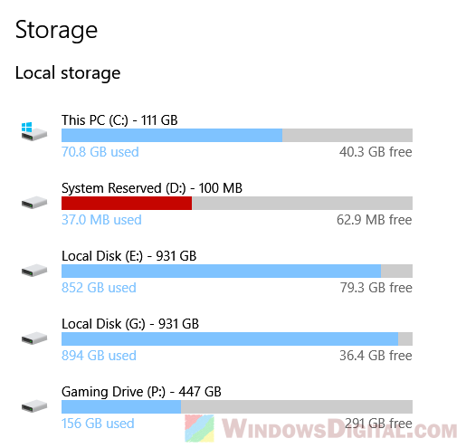 Clean up Disk in Windows 10/11 using Storage app