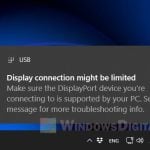 Display Connection Might Be Limited Windows 11