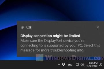 Display Connection Might Be Limited Windows 11