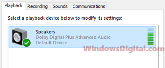 Windows 11/10 Playback devices and speakers