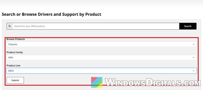 Download AMD Ryzen chipset driver from AMD website