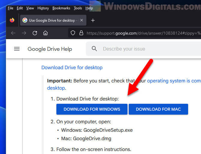 Download Google Drive for Desktop for Windows or Mac