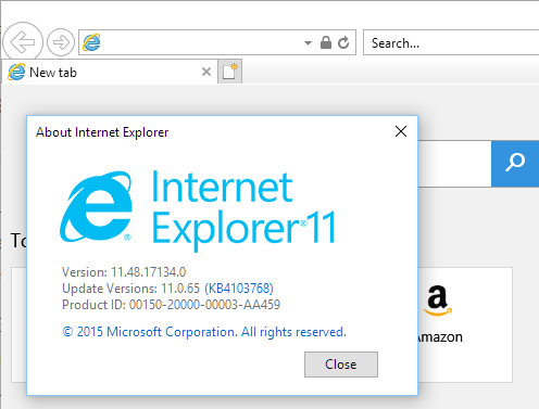 Internet explorer 11 for windows 10