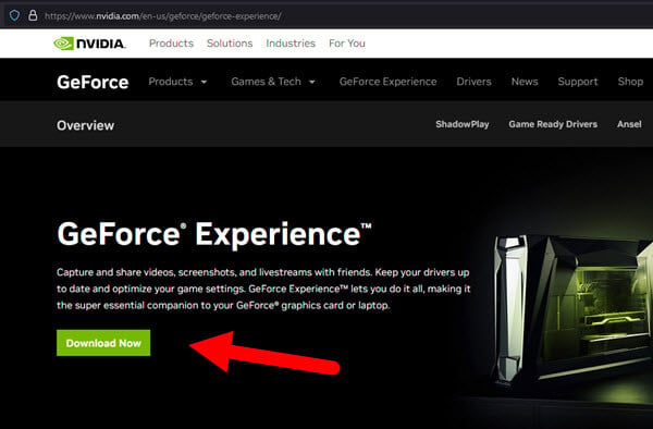 Download NVIDIA GeForce Experience