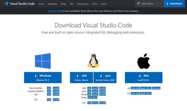 Download Visual Studio Code latest version