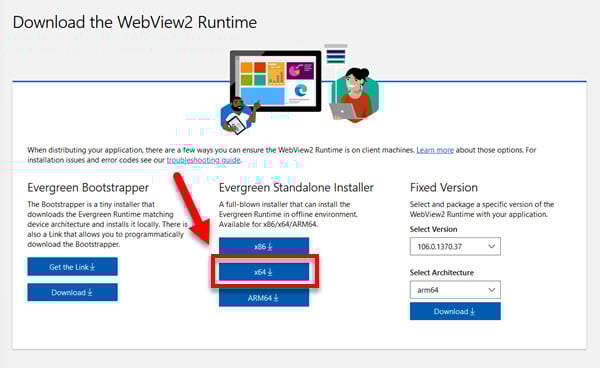 Download WebView2 Runtime