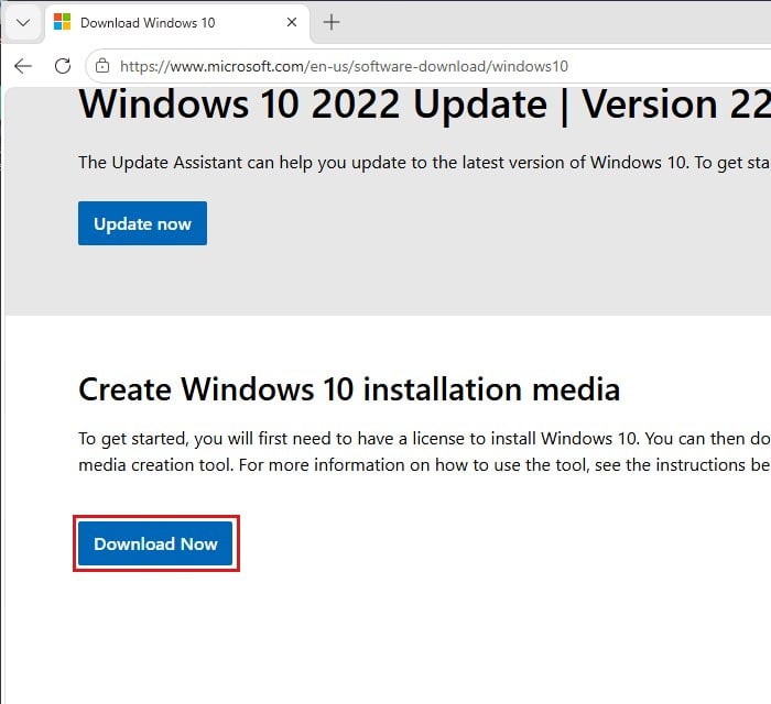 Download Windows 10 Media Creation Tool