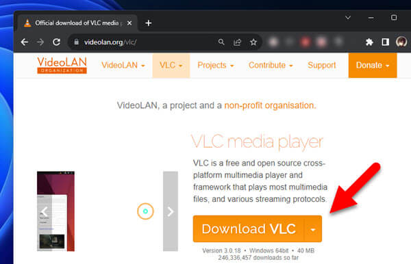 Download latest version of VLC media player