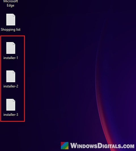 Downloaded files showing on the desktop Windows 11