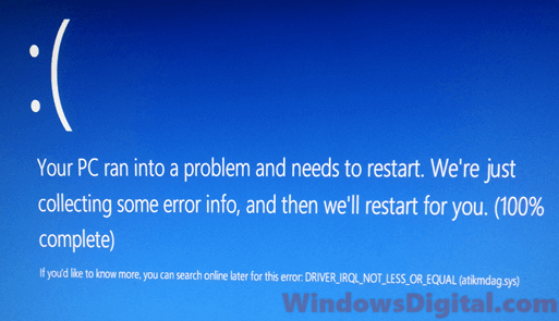 Driver_IRQL_NOT_LESS_OR_EQUAL Windows 11/10