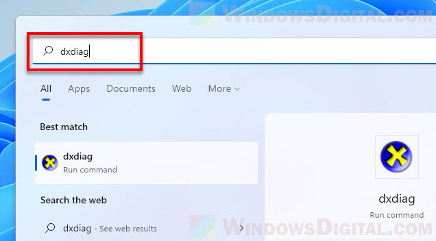 DxDiag Windows 11