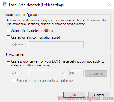 Local Area Network Settings